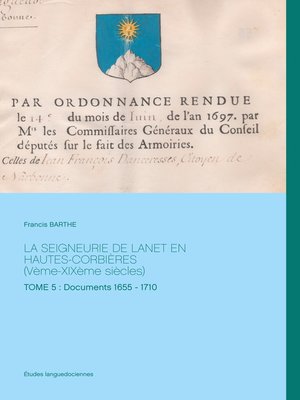 cover image of La Seigneurie de Lanet En Hautes-Corbières (Vème-XIXème siècles)